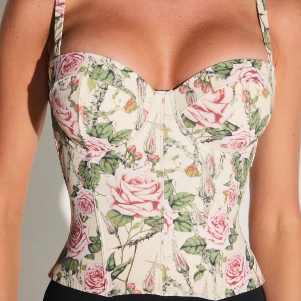 NWOT TA3 Lushy Bustier Top in Thorny Rose
